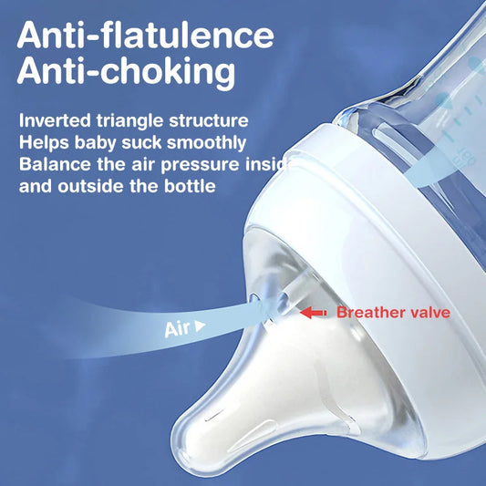 Biberon en Verre pour Nouveau-né 90ML / 160ML  Anti-Colique