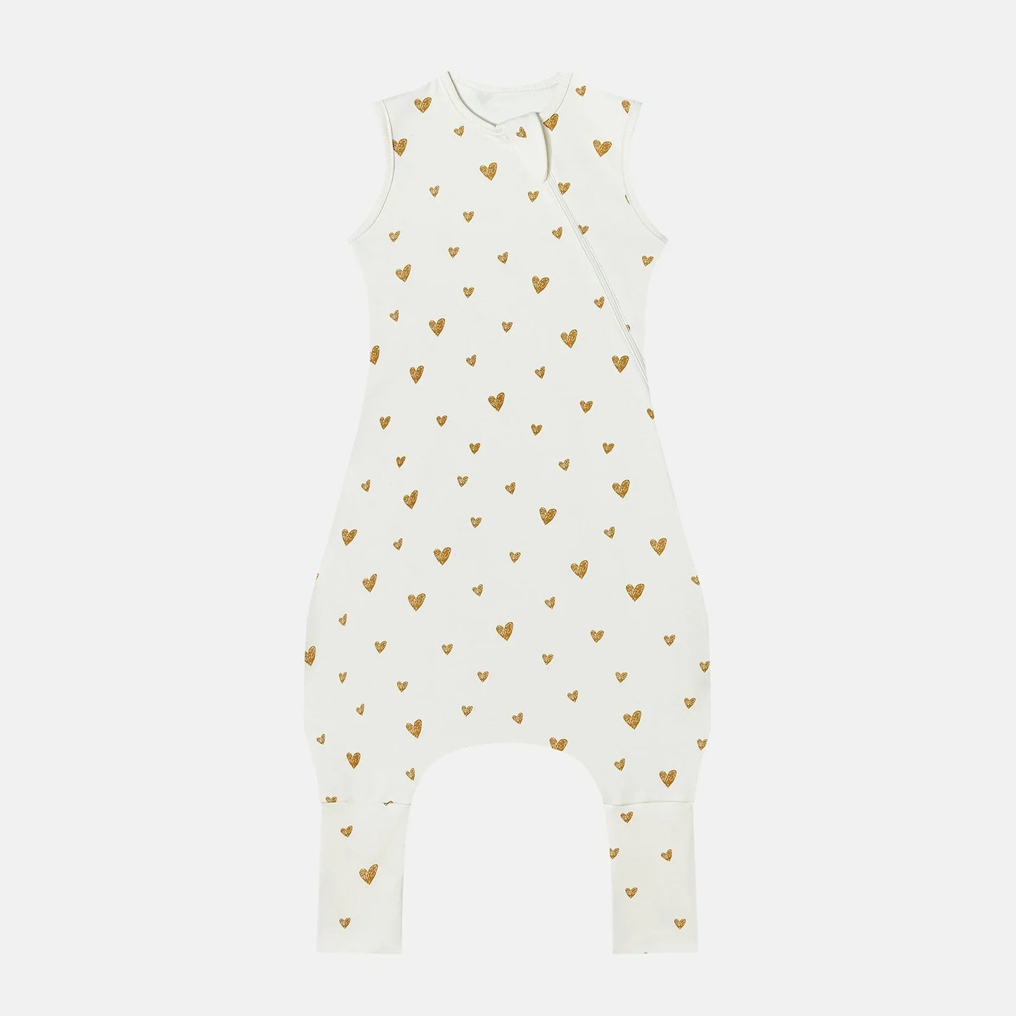 Gigoteuse Bébé avec Pieds – Coton Premium – Sans Manches – 4 Saisons – Fermeture Double Zip