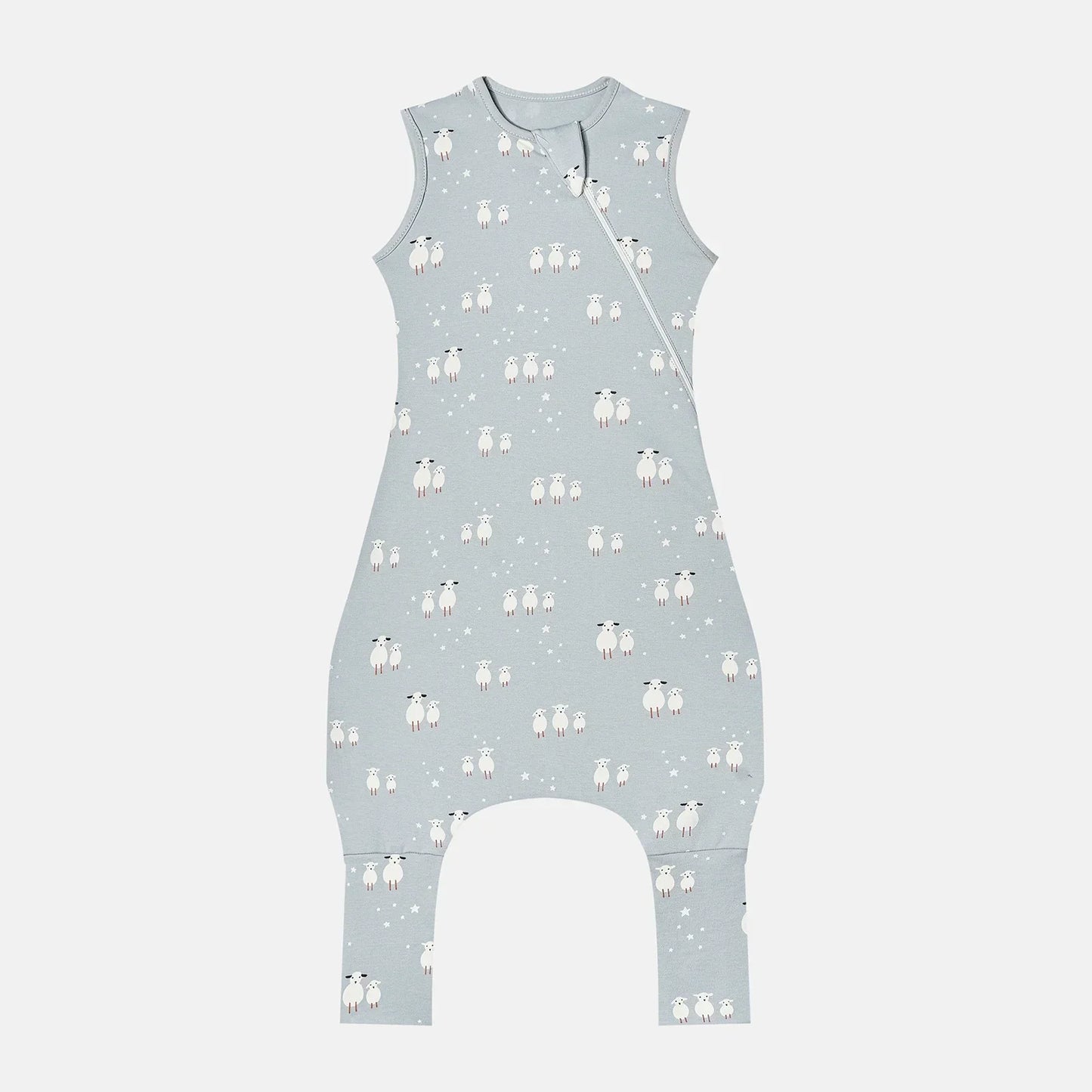 Gigoteuse Bébé avec Pieds – Coton Premium – Sans Manches – 4 Saisons – Fermeture Double Zip